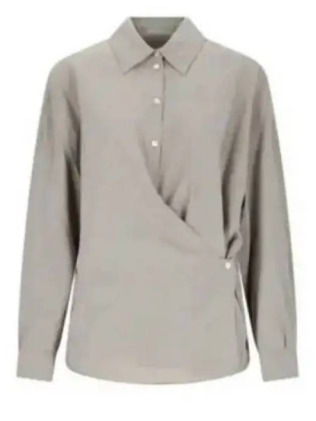 Dry Silk Straight Collar Twist Shirt Light Misty Grey - LEMAIRE - BALAAN 2