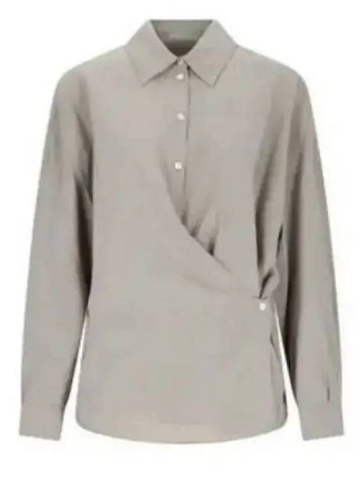 Dry Silk Straight Collar Twist Shirt Light Misty Grey - LEMAIRE - BALAAN 2