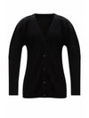 Pleated Cardigan Black - ISSEY MIYAKE - BALAAN 1