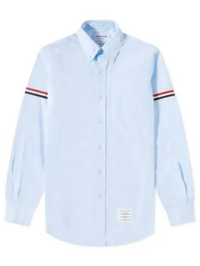 Men's Poplin Grosgrain Armband Classic Long Sleeve Shirt Blue - THOM BROWNE - BALAAN 2