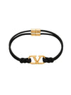 Valentino 4Y2J0R52 RMP 0NO J0R52 Garavani V logo leather bracelet - RED VALENTINO - BALAAN 2