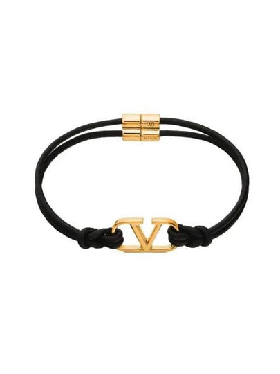 Valentino 4Y2J0R52 RMP 0NO J0R52 Garavani V logo leather bracelet - RED VALENTINO - BALAAN 2