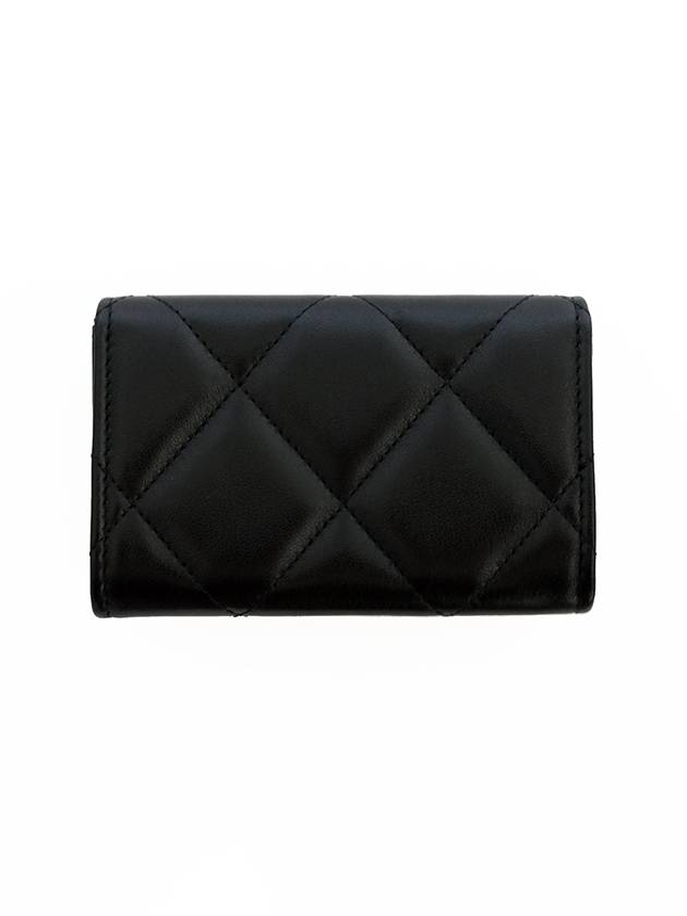 19 Gold Hardware Lambskin Flap Card Wallet Black - CHANEL - BALAAN 3