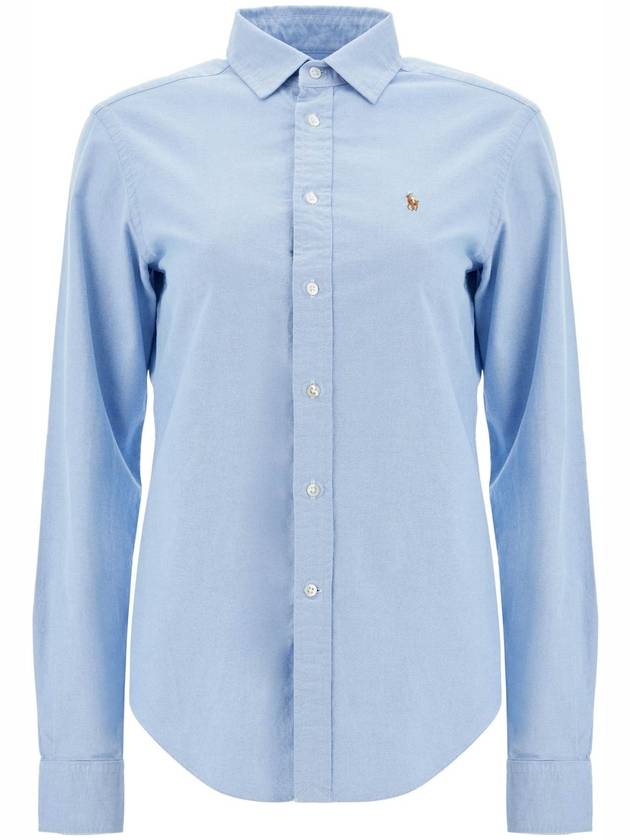 Pony Classic Fit Long Sleeve Shirt Blue - POLO RALPH LAUREN - BALAAN 2