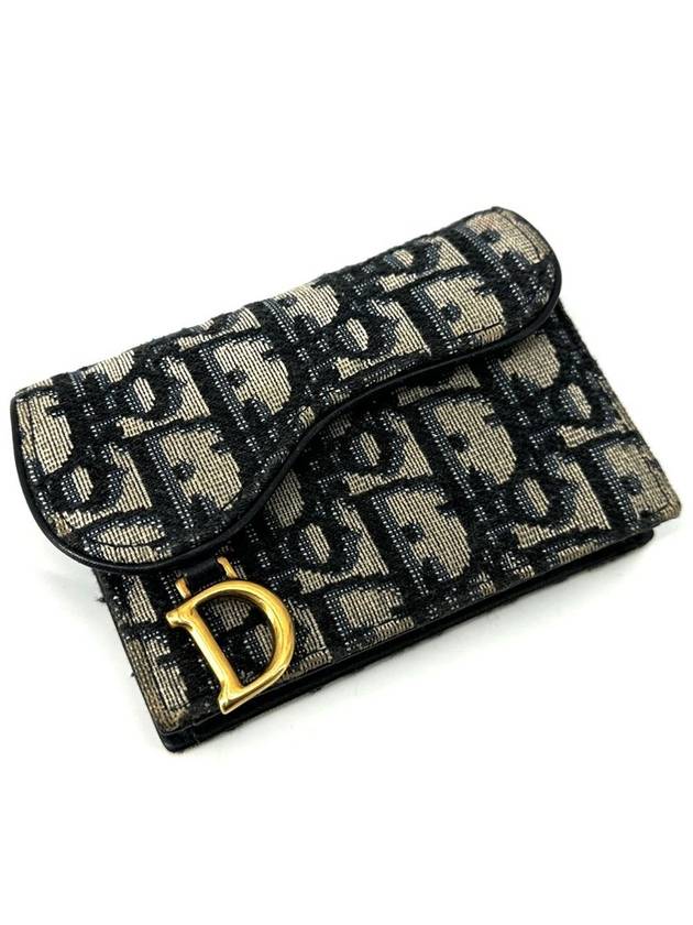 Christian Oblique Saddle Card Wallet - DIOR - BALAAN 6