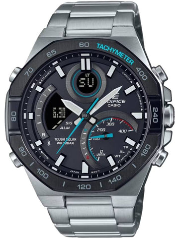 Edifice Bluetooth Metal Watch Black Silver - CASIO - BALAAN 1