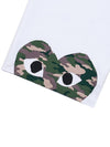 Camouflage Heart Wappen TShirt P1T244 WHITE - COMME DES GARCONS - BALAAN 6