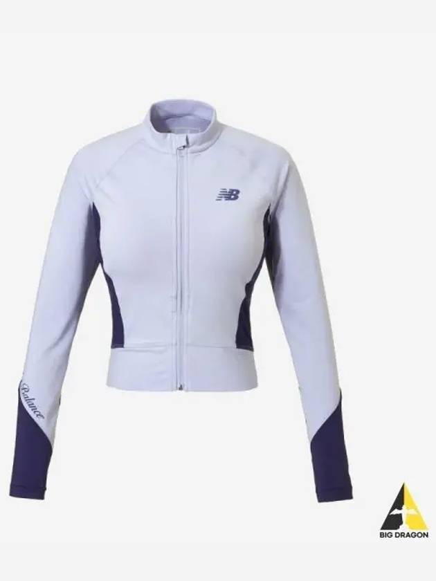 Women s Essential Zip up Rash Guard 50 Blue - NEW BALANCE - BALAAN 1