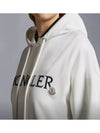 Embroidered Logo Hoodie White - MONCLER - BALAAN 6