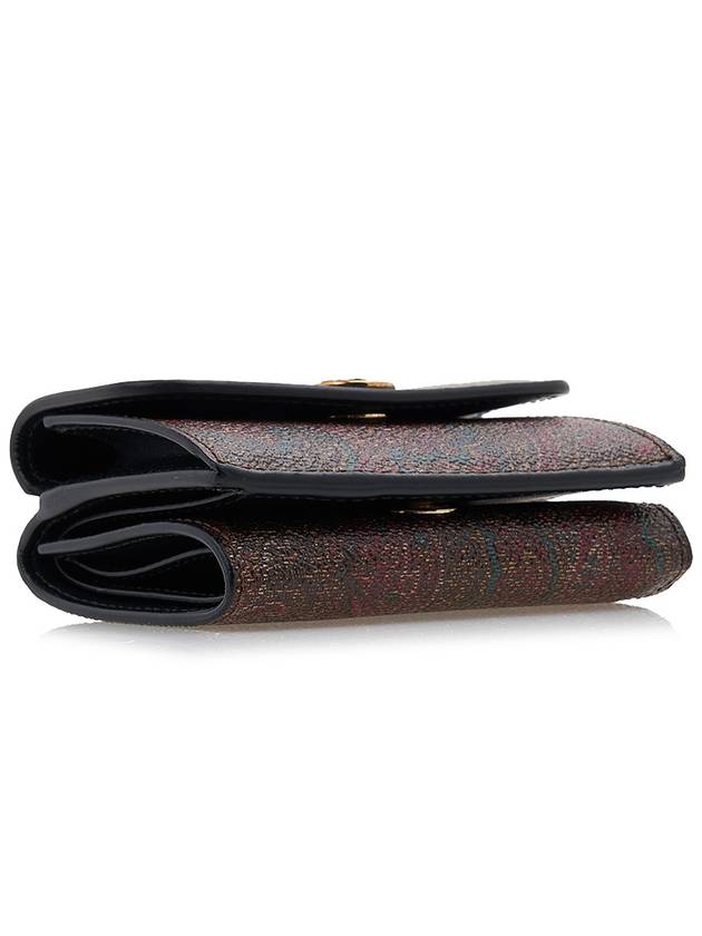 Paisley Compact Half Wallet Black Brown - ETRO - BALAAN 6