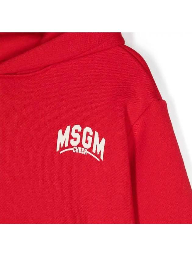 Kids Logo Hoodie Red F4MSJBHS226 040 - MSGM - BALAAN 4