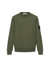 Compass Patch Cotton Sweatshirt Musk Green - STONE ISLAND - BALAAN 2