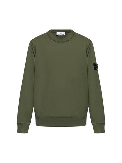 Compass Patch Cotton Sweatshirt Musk Green - STONE ISLAND - BALAAN 2