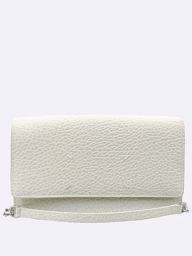 Maison Margiela SA3UI0008 Ivory Color Stitched Wallet Chain Cross Bag - MAISON MARGIELA - BALAAN 2