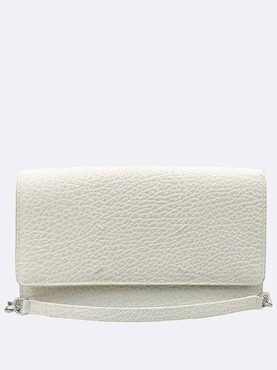 Maison Margiela SA3UI0008 Ivory Color Stitched Wallet Chain Cross Bag - MAISON MARGIELA - BALAAN 2