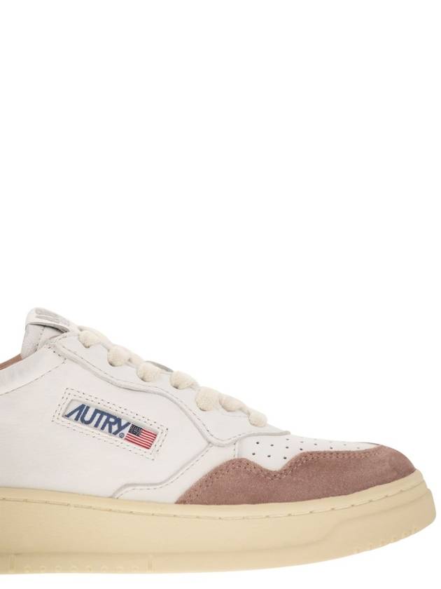 Medalist Logo Suede Low Top Sneakers Pink - AUTRY - BALAAN 7