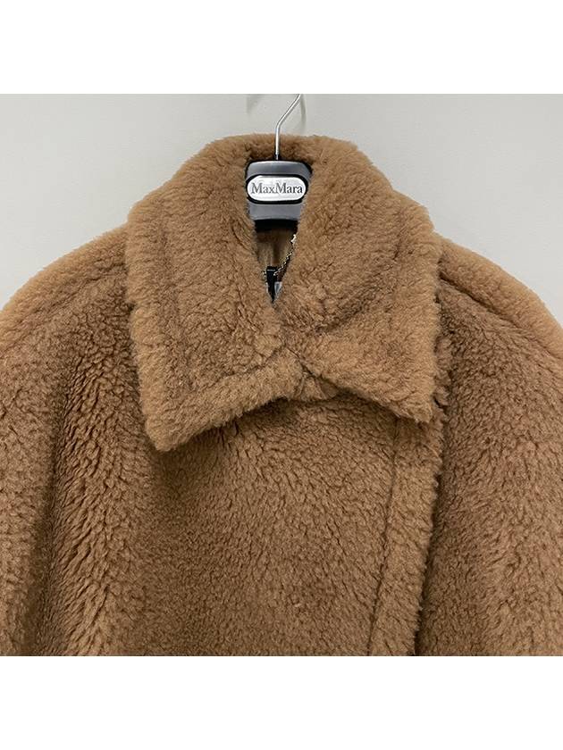 Women's Tebe Teddy Fabric Cape Camel - MAX MARA - BALAAN 5