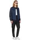 Black Gold Blue Denim and Nylon Jacket - DIESEL - BALAAN 4