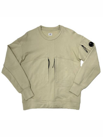 Light khaki beige lens sweatshirt 09CMSS007A 005086W 303 - CP COMPANY - BALAAN 1