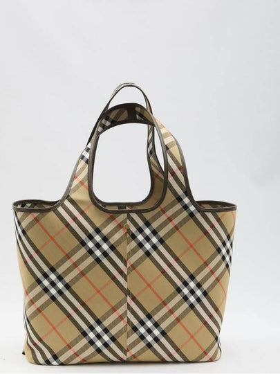 Check Medium Tote Bag Sand - BURBERRY - BALAAN 2