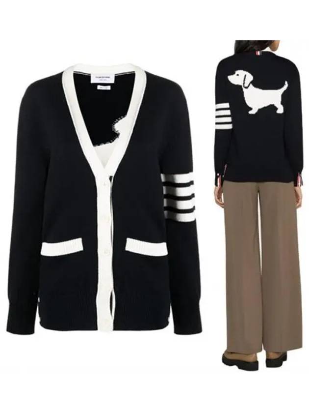 Thome Browne 4 Bar Cardigan Navy - THOM BROWNE - BALAAN 2