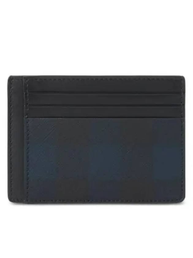 Check Pattern Clip Card Wallet Navy - BURBERRY - BALAAN 2