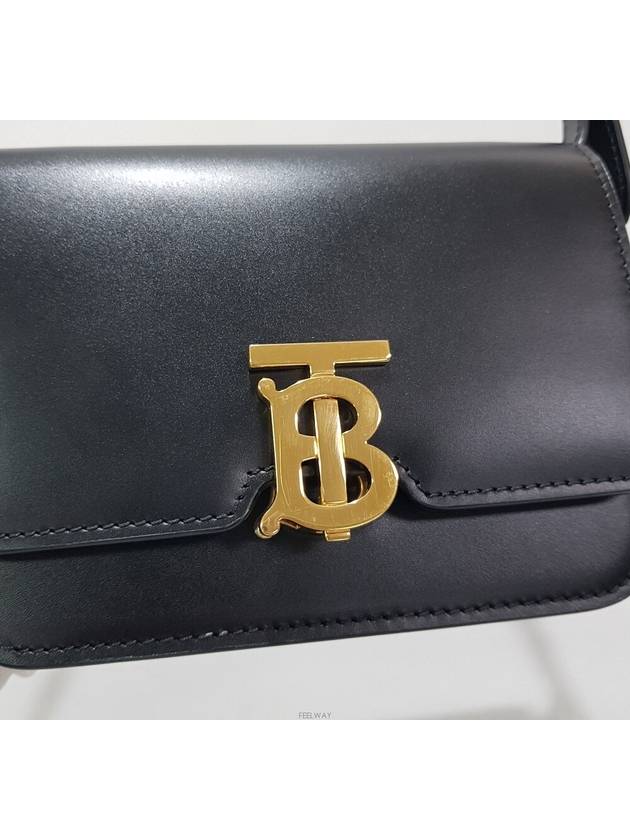 TB black leather cross bag mini - BURBERRY - BALAAN 3