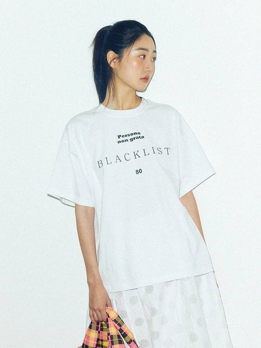 Blacklist lettering Short tee_White - KOOKEESEE - BALAAN 1