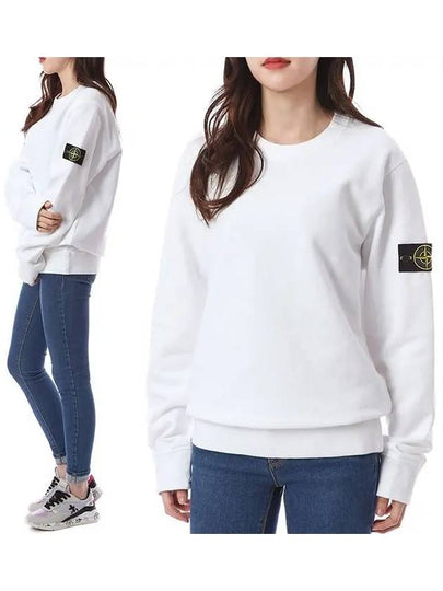 Wappen Patch Crew Neck Sweatshirt White - STONE ISLAND - BALAAN 2