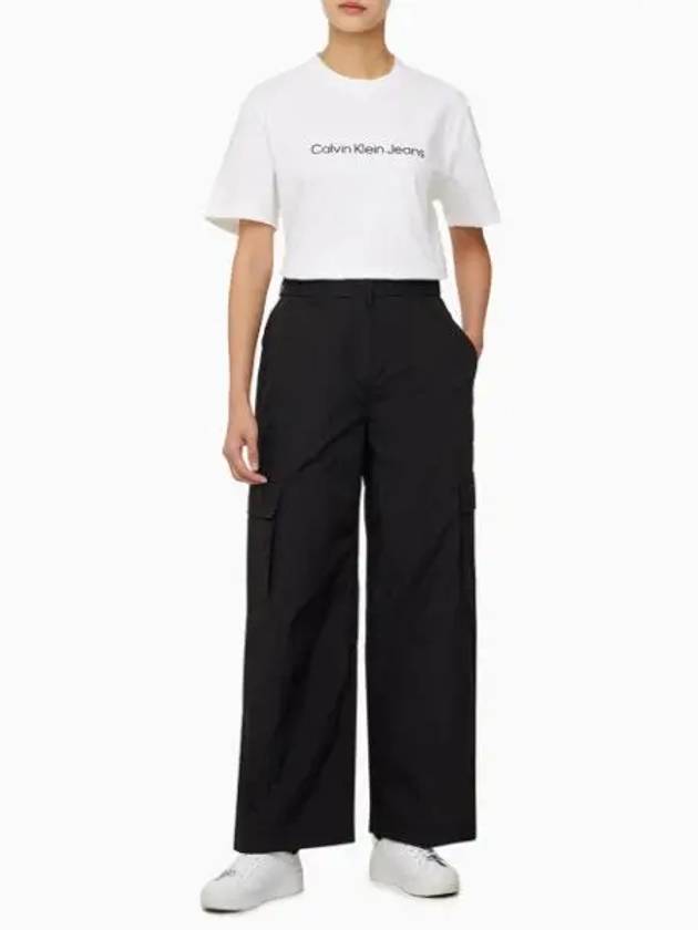 JEANS Women s Black Loose Cargo Pants J222969 BEH - CALVIN KLEIN - BALAAN 1