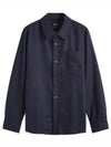 Basile Wool Long Sleeve Overshirt Navy - A.P.C. - BALAAN 2