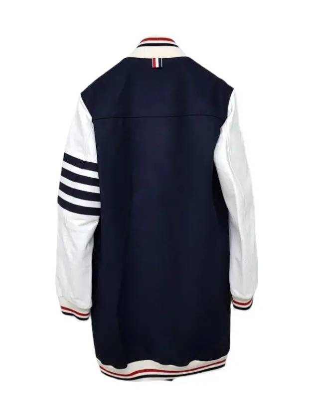 Melton Varsity Jacket Navy - THOM BROWNE - BALAAN 5