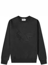 Contour Fox Patch Regular Sweatshirt Black - MAISON KITSUNE - BALAAN 2