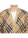 Check Wool Mohair Blend Cardigan Sand - BURBERRY - BALAAN 6