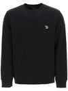 Zebra Patch Cotton Sweatshirt Black - PAUL SMITH - BALAAN 1