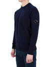 Lens Wappen Classic Crew Neck Wool Knit Top Navy - CP COMPANY - BALAAN 4