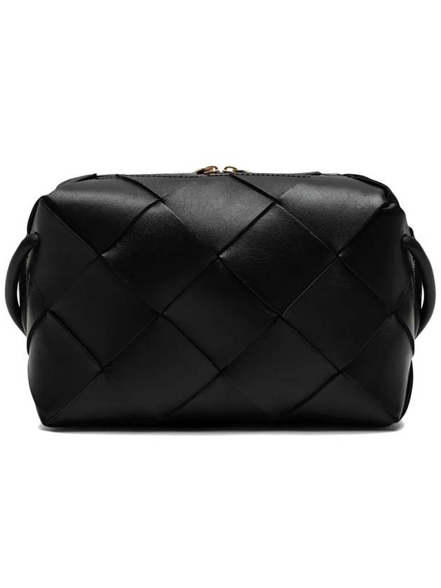 Cassette Intrecciato Small Cross Bag Black - BOTTEGA VENETA - BALAAN 5