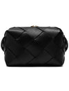 Cassette Intrecciato Small Cross Bag Black - BOTTEGA VENETA - BALAAN 5