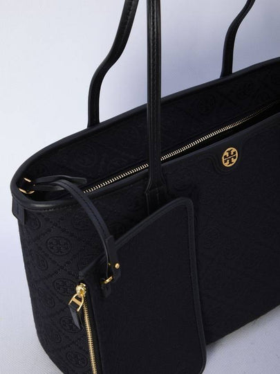 T Monogram Small Zip Tote Bag - TORY BURCH - BALAAN 2