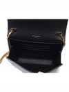 Cassandra Monogram Chain Shoulder Bag Black - SAINT LAURENT - BALAAN 7