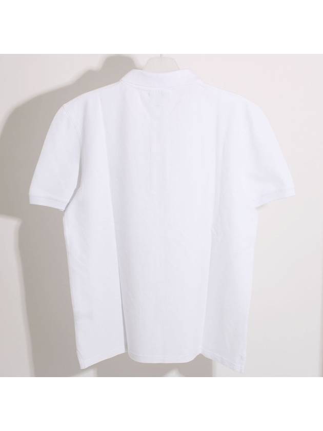 Fox Head Patch Cotton Polo Shirt White - MAISON KITSUNE - BALAAN 3