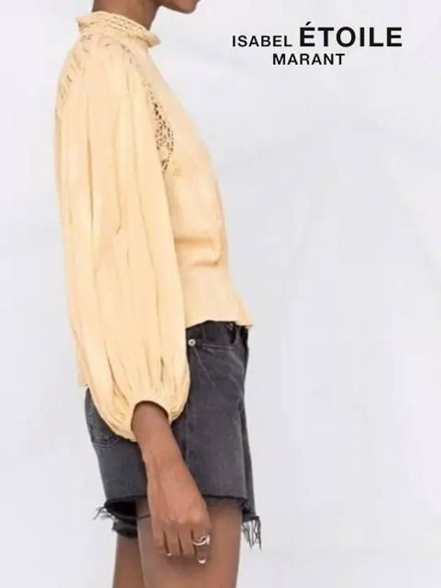 Women's Jessie Puff Sleeve Blouse Honey - ISABEL MARANT ETOILE - BALAAN.