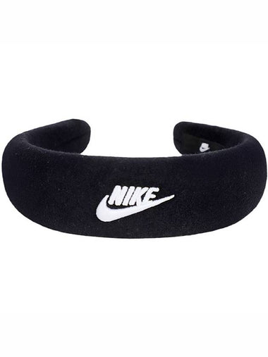 Club Fleece Embroidered Logo Headband Black - NIKE - BALAAN 1