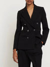 FW Reale Gabardine Wool Double Blazer Jacket Black 1046033906 002 - MAX MARA - BALAAN 2