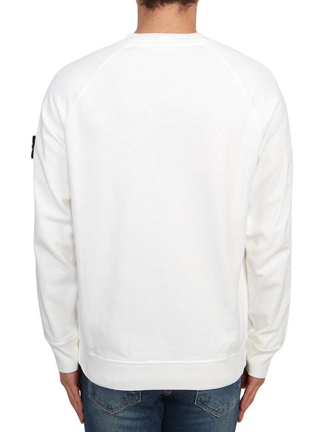 Cotton Crew Neck Sweatshirt White - STONE ISLAND - BALAAN 4