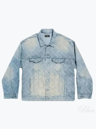 Logo Print Denim Jacket Blue - BALENCIAGA - BALAAN 2