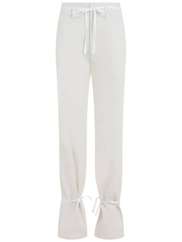 Cotton Straight Pants Chalk - LEMAIRE - BALAAN 2