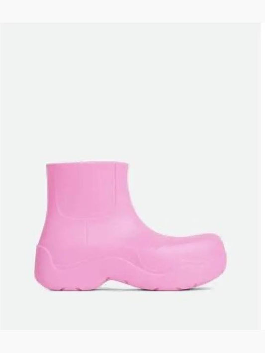 Puddle Rubber Ankle Rain Boots Pink - BOTTEGA VENETA - BALAAN 2