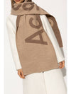 Jacquard Logo Two Tone Wool Muffler Brown - ACNE STUDIOS - BALAAN 6