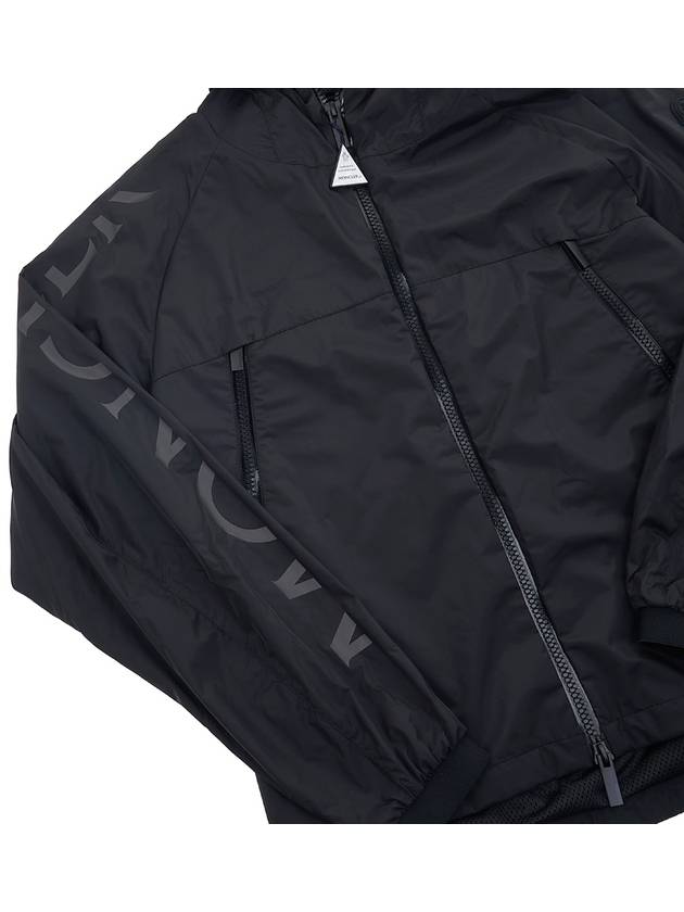 Besar Nylon Hooded Zip-Up Black - MONCLER - BALAAN.